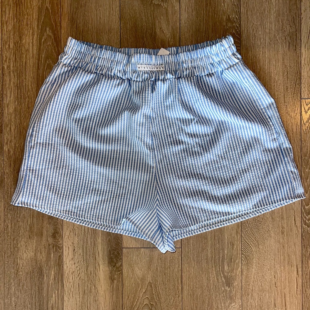Blue Striped Women's Shorts